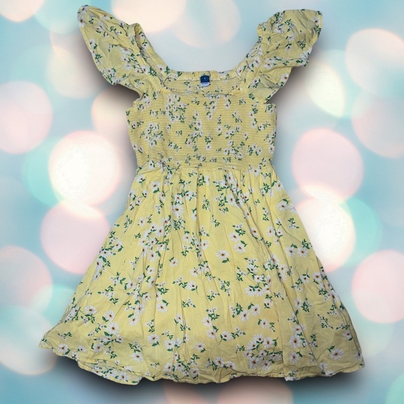 Women’s Yellow Floral Ruffle Smocked Spring Summer Sundress Size S - Picture 2 of 5